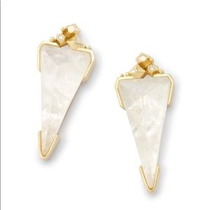 EUC KENDRA SCOTT LIBBY STUD GOLD/CRYSTAL ILLUSION